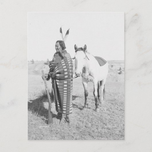 Indiaans  portret briefkaart (Voorkant)