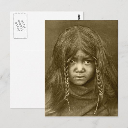 Indiaans  portret briefkaart (Voorkant / Achterkant)