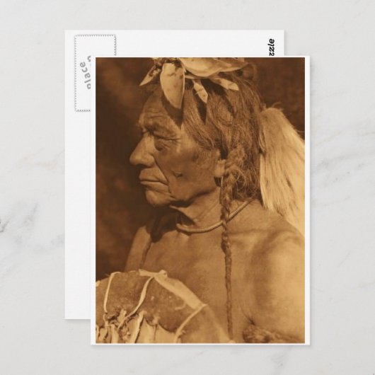 Indiaans portret briefkaart (Voorkant / Achterkant)