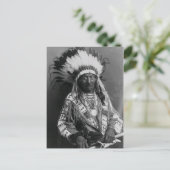 Indiaans portret briefkaart (Staand voorkant)