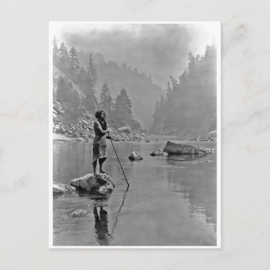 Indiaans portret briefkaart (Voorkant)