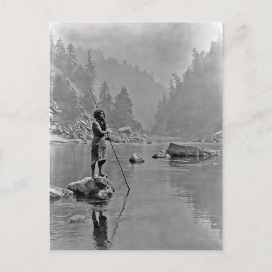 Indiaans portret briefkaart (Voorkant)