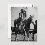 Indiaans  portret briefkaart (Voorkant / Achterkant)