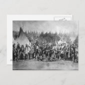 Indiaans  portret briefkaart (Voorkant / Achterkant)