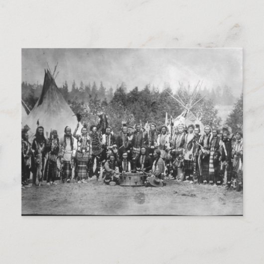 Indiaans  portret briefkaart (Voorkant)