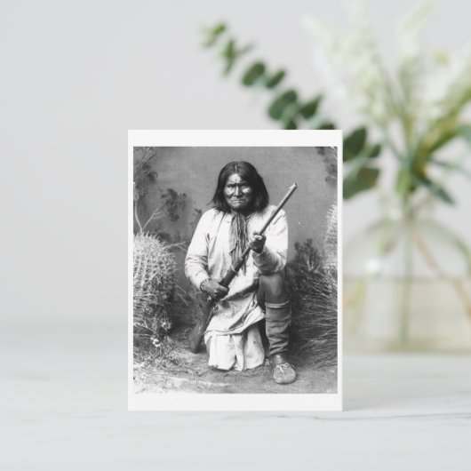 Indiaans  portret briefkaart (Staand voorkant)