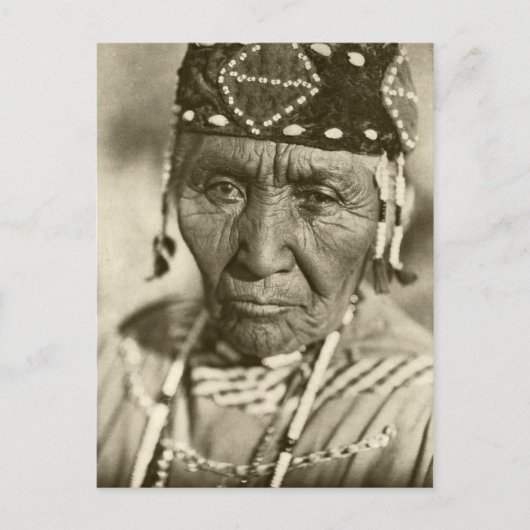 Indiaans  portret briefkaart (Voorkant)
