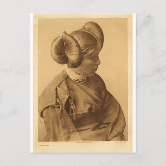 Indiaans  portret briefkaart (Voorkant)