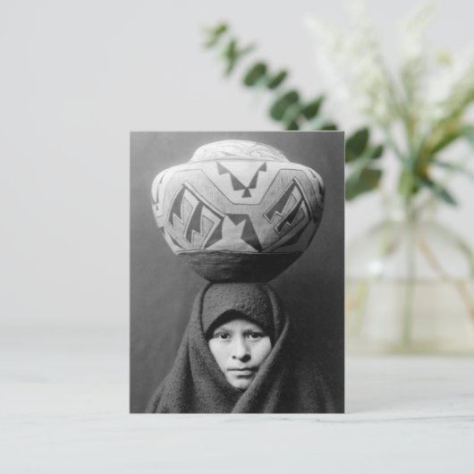 Indiaans  portret briefkaart (Staand voorkant)