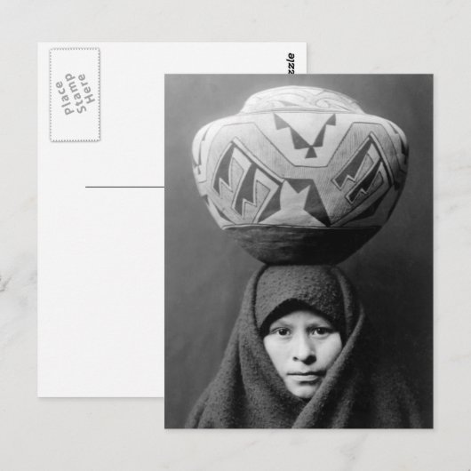 Indiaans  portret briefkaart (Voorkant / Achterkant)