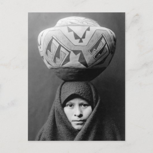 Indiaans  portret briefkaart (Voorkant)