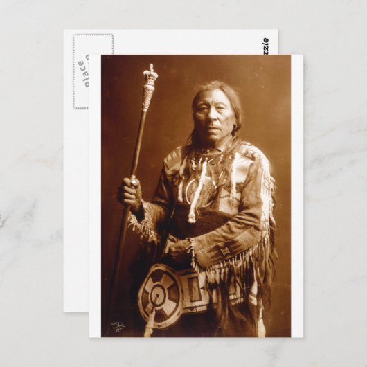 Indiaans  portret briefkaart (Voorkant / Achterkant)