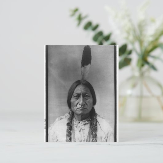 Indiaans  portret briefkaart (Staand voorkant)