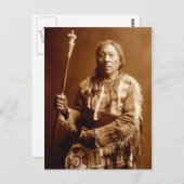 Indiaans  portret briefkaart (Voorkant / Achterkant)