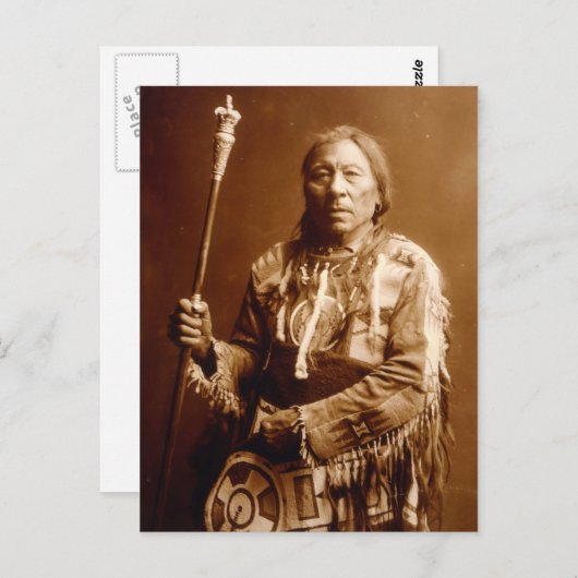 Indiaans  portret briefkaart (Voorkant / Achterkant)