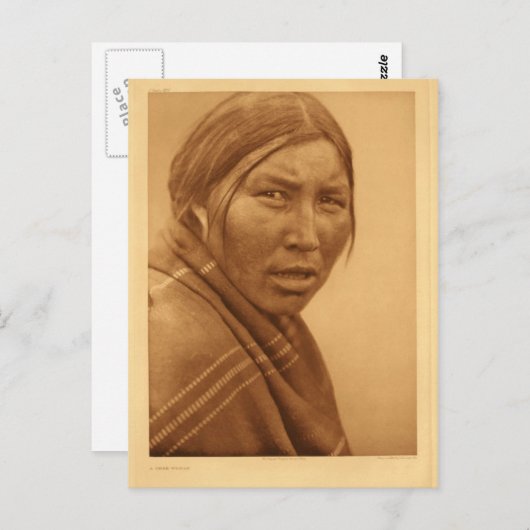 Indiaans  portret briefkaart (Voorkant / Achterkant)