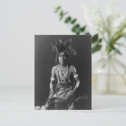 Indiaans portret briefkaart (Staand voorkant)