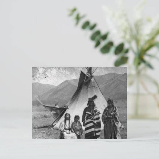 Indiaans  portret briefkaart (Staand voorkant)