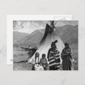 Indiaans  portret briefkaart (Voorkant / Achterkant)