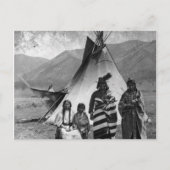 Indiaans  portret briefkaart (Voorkant)