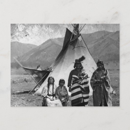 Indiaans  portret briefkaart (Voorkant)