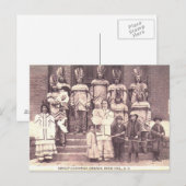 Indiaans  portret briefkaart (Voorkant / Achterkant)
