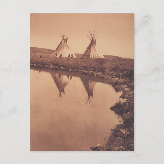 Indiaans  portret briefkaart (Voorkant)