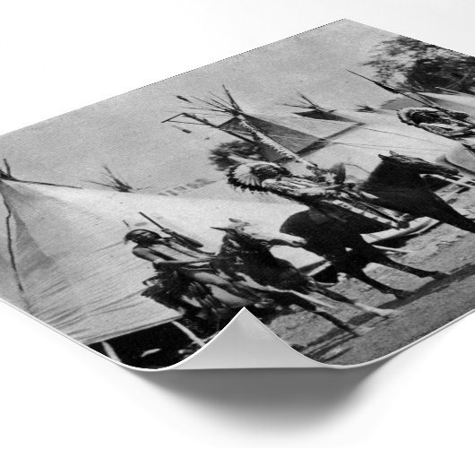 Indiaans  portret poster (Hoek)