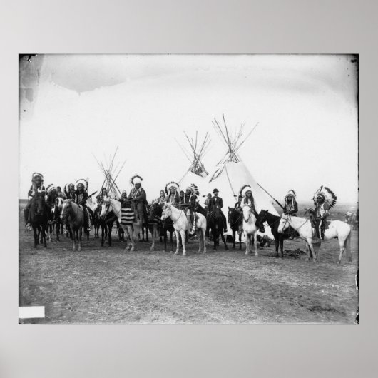 Indiaans  portret poster (Voorkant)