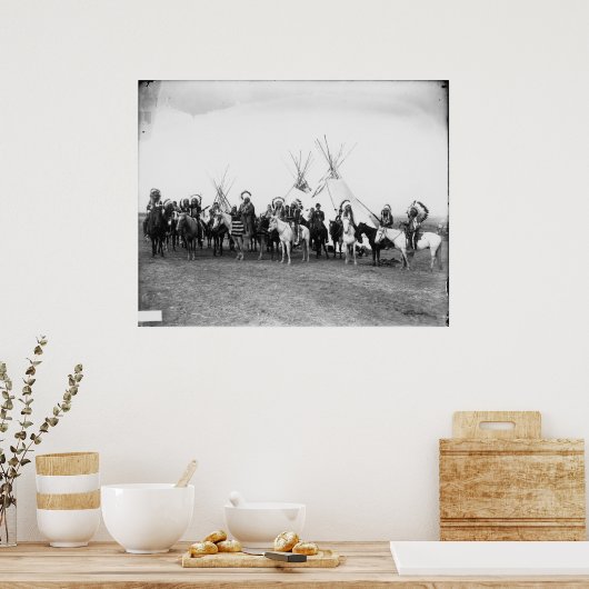 Indiaans  portret poster (Keuken)