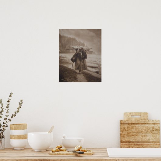 Indiaans  portret poster (Keuken)