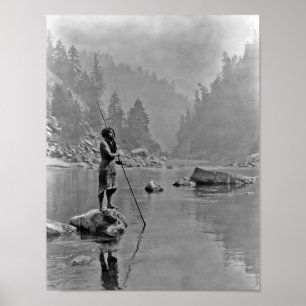 Indiaans  portret poster