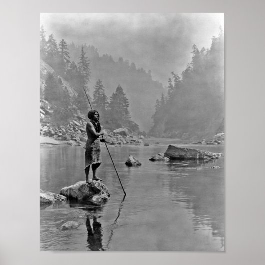 Indiaans  portret poster (Voorkant)