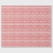 Indiaans: Red Ink Doodle. Cadeaupapier (Vlak)