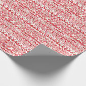 Indiaans: Red Ink Doodle. Cadeaupapier (Hoek)