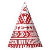 Indiaans: Red Ink Doodle. Feesthoedjes (Achterkant)
