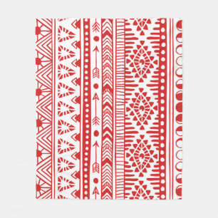 Indiaans: Red Ink Doodle. Fleece Deken