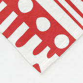 Indiaans: Red Ink Doodle. Fleece Deken (Hoek)