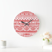 Indiaans: Red Ink Doodle. Grote Klok (Huis)