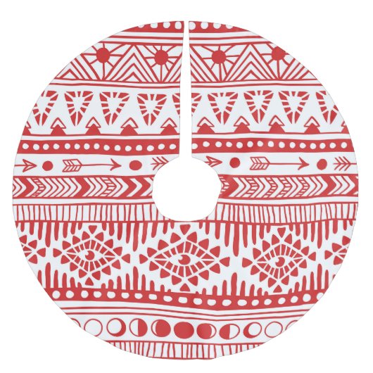 Indiaans: Red Ink Doodle. Kerstboom Rok (Voorkant)