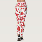 Indiaans: Red Ink Doodle. Leggings (Achterkant)