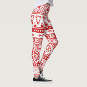 Indiaans: Red Ink Doodle. Leggings (Rechts)