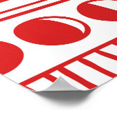 Indiaans: Red Ink Doodle. Poster (Hoek)