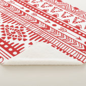 Indiaans: Red Ink Doodle. Sherpa Deken (3/4)