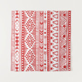 Indiaans: Red Ink Doodle. Wandkleed (Voorkant (horizontaal))