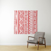 Indiaans: Red Ink Doodle. Wandkleed (In Situ (horizontaal))