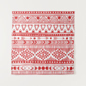 Indiaans: Red Ink Doodle. Wandkleed (Voorkant)