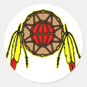 Indiaans Ronde Sticker