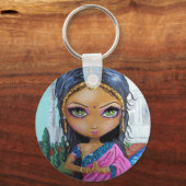 indiaans sari meisje sleutelhanger (Voorkant)