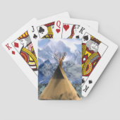 Indiaans T-shirt-Pee Tipi Speelkaarten (Achterkant)